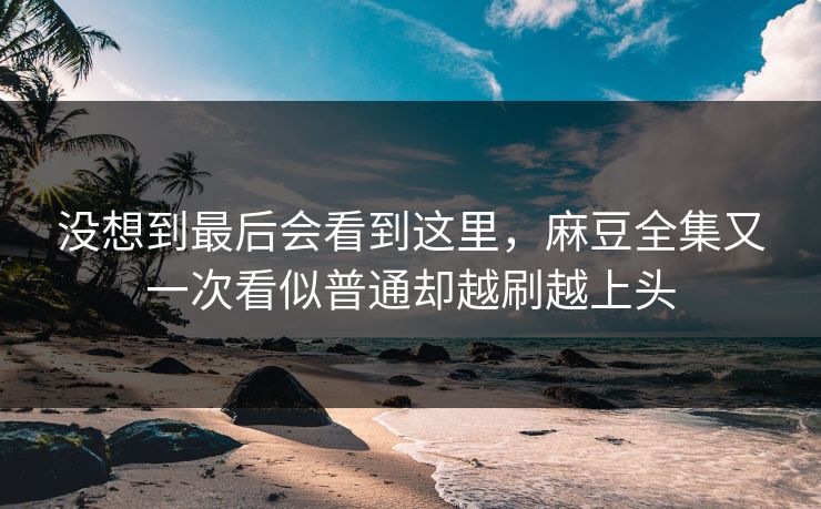 没想到最后会看到这里，麻豆全集又一次看似普通却越刷越上头  第1张