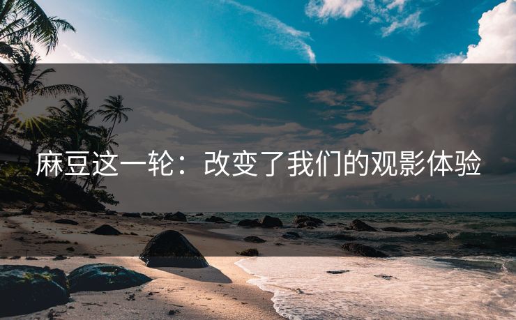麻豆这一轮：改变了我们的观影体验  第1张
