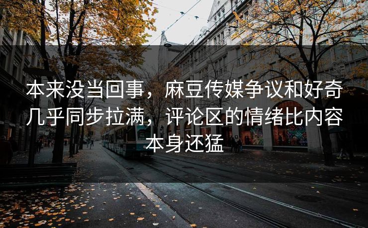 本来没当回事，麻豆传媒争议和好奇几乎同步拉满，评论区的情绪比内容本身还猛  第1张